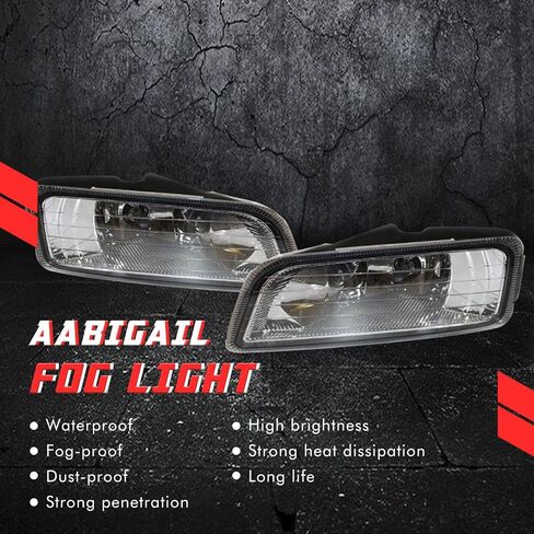 Driving Fog Lights Lamps Replacement for Honda Accord 2003-2007 Sedan JDM Japan style full kit 4 Door Only Rare with H11 12V 55W Halogen Bulbs & Wiring Harness Kit (Clear Lens) in Saudi Arabia