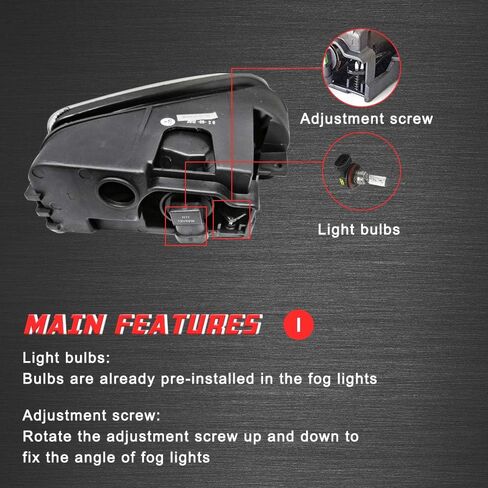 Driving Fog Lights Lamps Replacement for Honda Accord 2003-2007 Sedan JDM Japan style full kit 4 Door Only Rare with H11 12V 55W Halogen Bulbs & Wiring Harness Kit (Clear Lens) in Saudi Arabia