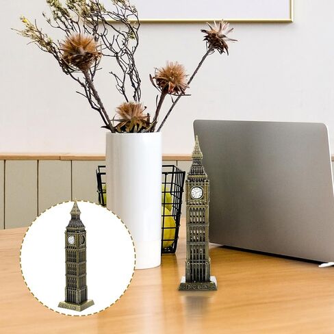 Big Ben Clock Tower Statue London Landmarks Model Metal UK Building Model Collectible Figurine Vintage Home Decor for Tourism Souvenir Desktop Decoration Bronze in Saudi Arabia