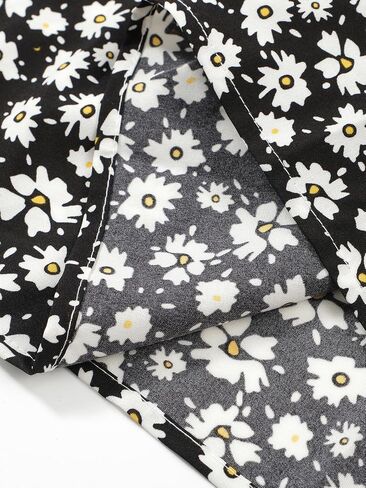 BARASA Summer Women's Midi Skirts Boho High Elastic Waist Fake Drawstring Floral Print A line Casual Cute Skirt D626 in Saudi Arabia