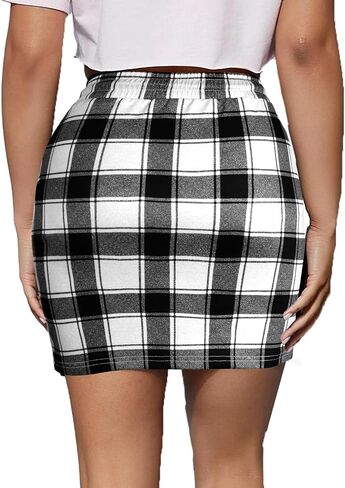 Avanova Women Drawstring Pocket Sweat Mini Skirt High Waisted Short Bodycon Skirt in Saudi Arabia