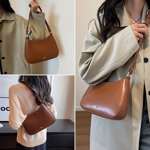 Makukke Shoulder Bag Women Small Handbag, Y2K Crossbody Bag Women PU Leather Shoulder Bag Vintage for Women Party Shopping in Kuwait