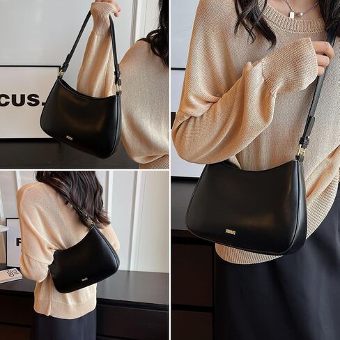 Makukke Shoulder Bag Women Small Handbag, Y2K Crossbody Bag Women PU Leather Shoulder Bag Vintage for Women Party Shopping in Kuwait