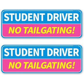 Student Driver Magnet for Car - 2-Pack Reflection Magnetic Bumper Sticker Set - Apologies in Advance & Rookie Rollin' - Removable Novice Driver Safety Attention Sign-Weather-Resistant(Yellow)