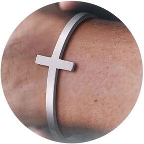 Cuff Bracelet for Men Punk Silver Bangle Bracelet Wrap Bracelet Open Cuff Bracelet Wristbands Cuffs Chunky Bracelet