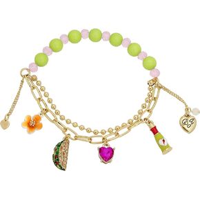 Betsey Johnson Womens Taco Charm Stretch Bracelet