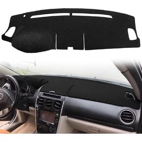 Dashboard Cover Dash Cover Mat Pad Carpet Custom Fit for 2009-2013 Mazda 6 (Black) J182