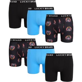 Lucky Brand Men's Underwear - Super Soft Casual Stretch Boxer Briefs (6 Pack)