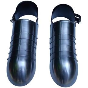 AnNafi® Medieval Sabaton Steel Armor Shoes for Men| Gothic Armour Shoes Pair Costume| Wearable Ancient Shoe Replica for Adult| Steel Leg Armor Reenactment SCA LARP Cosplay Costumes| Halloween & Drama