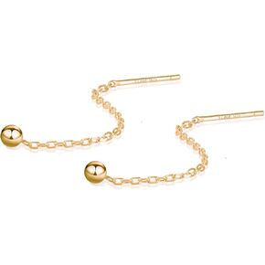 S.Leaf Threader Earrings for Women Threader Earrings Sterling Silver Chain Earrings Tassel Earrings Gold Earrings for Women
