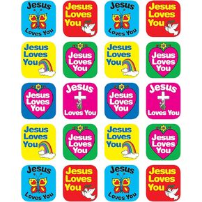 Teacher Created Resources Jesus Loves You Stickers, Multi Color (7020)