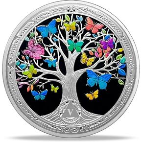 Imasoner 3 Year Sobriety Coin Gifts Set | Colorful Tree of Life AA Chip Medallion with Coin Capsule, Display Stand & Card | Sobriety Gifts for Anniversary Month & Year for Men & Women in Recovery