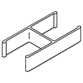 Basyx QC180GY Versé Quick Connect 180° Connecting Hardware, Gray, 2/Pack