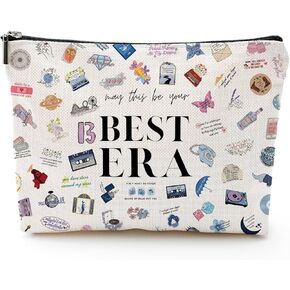 QualityLife Best Era Makeup Bag Singer Merch Cosmetic Bag for Music Lovers,Womens Birthday Gifts