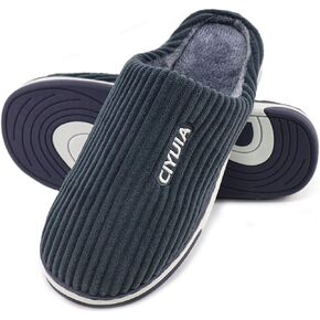 Men's and women's cotton slippers, autumn and winter warm home slippers, comfortable thick bottom non-slip plush slippers, suitable for indoor/outdoor