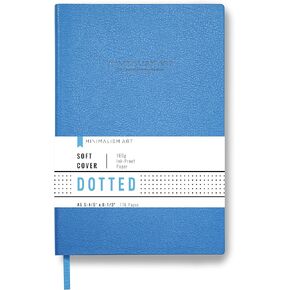 Minimalism Art, Premium Soft Cover Notebook Journal, Dotted Grid Page, 176 Pages, Premium Thick Paper 100gsm, Ribbon Bookmark, Fine PU Leather, A5 5.8" x 8.3" (Medium, Lime Green)