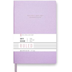 Minimalism Art, Premium Soft Cover Notebook Journal, Dotted Grid Page, 176 Pages, Premium Thick Paper 100gsm, Ribbon Bookmark, Fine PU Leather, A5 5.8" x 8.3" (Medium, Lime Green)