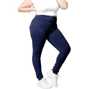 STRETCH IS COMFORT Pull-On Womens and Plus Size Jeggings High Waist Stretchy Jeans Cotton Blend Basic Denim Leggings | XS-5XL