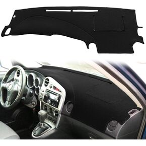 Yiz Dash Cover Mat Custom Fit for Toyota Matrix 2003-2008 with Headlight Sensor,Dashboard Cover Pad Cap Carpet J235 (Black)