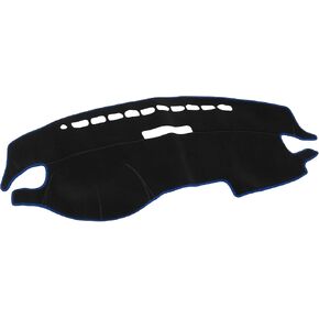 Dash Cover - Car Center Console Non-Slip Dash Board Mat - for Suzuki Swift 2004-2010 - Polyester Black Blue - 1Pc