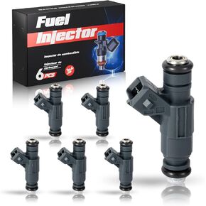 ENA Fuel Injector for FJ438 1F2213250 1L2E9F593B5A 1L2Z9F593BA 0 280 156 029 0280156029 Compatible with Ford Mercury Mazda Ranger Explorer Mountaineer B4000 V6 4.0L 2001 2002 2003, Set of 6