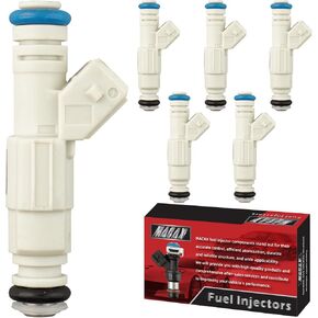 Set of 6 Fuel Injectors 13537546245 FJ663 Replacement Compatible with BMW 330Ci 330i 330xi X5 530i X3 Z4 Z3 L6 3.0L - Replaces 13641439800