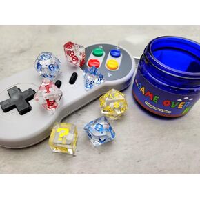 Retro Role Playing Game Dice Set, D&D Dice, Video Game RPG Dice