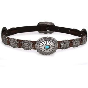 Western Belts for Woman Cowgirl Concho Belts Country Concert Rodeo Outfits Women Turquoise Belt for Jeans Dresses