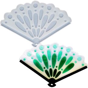 1 Pcs Peacock Fan Resin Mold Hand Fan Silicone Molds Epoxy Resin Peacock Feather Shaped for Dancing Props Church Wedding Gift Party Favors, Handmade DIY Making Art Crafts