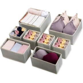 Kootek 16 Pack Drawer Organizer Clothes, Dresser Drawer Organizers for Clothing Fabric Foldable Closet Organizers and Storage Bins for Baby Clothes, Nursery, Underwear, Bras, Socks