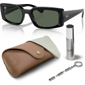 Ray-Ban RB4395 KILIANE نظارة شمسية مربعة الشكل ذات أساس حيوي مع مجموعة نظارات - تناسب الجسر العالي