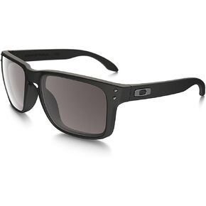 Oakley Holbrook Sunglasses 57MM Matte Black Frame/Warm Grey Lens, Casual