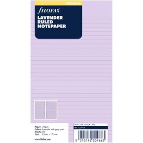 Filofax Ruled Lavender Paper (B133015)