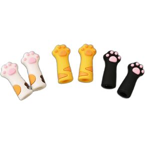 Pencil Cap Pencils Cap Pencil Holder 6pcs Cat Paw Pencil Extender Holder 6pcs Set New Classroom Prizes Semester Student Supplies Pencils Auxiliary
