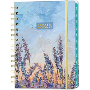 2025 Planner - Planner 2025, Weekly and Monthly Planner 2025, Jan 2025 - Dec 2025, 6.4" x 8.5", 12 Monthly Tabs, Holidays, Hardcover, Twin-wire Binding, Back Pocket, Premium Paper, Perfect Organizer