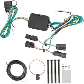 Dasbecan 56322 Trailer Hitch Wiring Harness Kit Compatible with Chrysler Pacifica 2017 2018 2019 2020 2021 with LED Taillights (4-Way Flat Trailer Connector Plug)