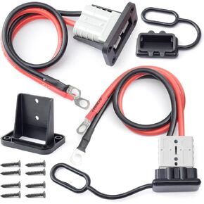 Replacement for Anderson 50 Amp Battery Quick Connect/Disconnect Connector for Car Winch Trailer 6 to 12 Gauge Battery Cable Connector Quick Disconnect Battery Terminal 2pcs