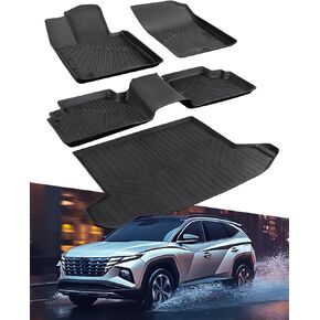 DiffCar® لسجادات أرضية Hyundai Tucson وبطانة الحمولة 2022-2025 (ليست لـ PHEV)، حماية داخلية لجميع الأحوال الجوية لملحقات Hyundai Tucson in Kuwait