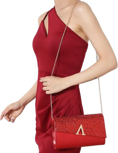 Glitter Evening Clutch Purse for Women Sparkly Shiny Handbag Ladies Wedding Prom Purse with Detachable Chain 4 Pieces Rhinestone Jewelry Set in Saudi Arabia