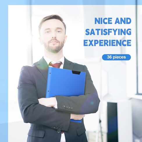 PerKoop 36 مجلدًا أزرقًا مجمعًا مع 3 فتحات تناسب 3 حلقات، مجلد جيبين من البلاستيك المغطى باللون الأسود، مجلدات الواجبات المنزلية، مجلدات المدرسة، خذ المجلدات المنزلية للطلاب للعودة إلى اللوازم المدرسية in Kuwait