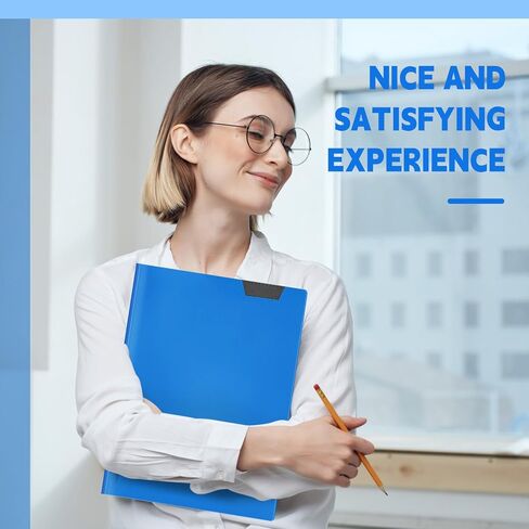 36 قطعة من المجلدات البلاستيكية من PerKoop مع علامات تبويب ومشابك شوكية، مجلدين للجيب، مجلدات شديدة التحمل مع مجلدات شوكية ملونة بحجم حرف قابل للكتابة للمكتب (أزرق) in Kuwait