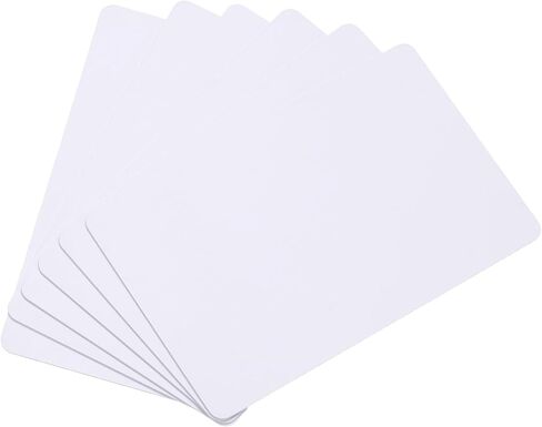 MECCANIXITY 10pcs Blank PVC Cards Color, CR80 15 Mil Plastic Cards Blank ID Card Waterproof for ID Badge, Credit Cards, Identification Badges, Printer, Black in Saudi Arabia
