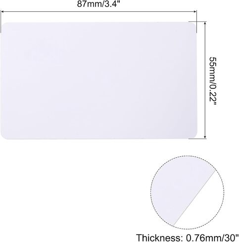 MECCANIXITY 10pcs Blank PVC Cards Color, CR80 15 Mil Plastic Cards Blank ID Card Waterproof for ID Badge, Credit Cards, Identification Badges, Printer, Black in Saudi Arabia