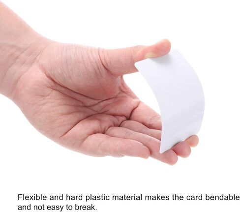 MECCANIXITY 10pcs Blank PVC Cards Color, CR80 15 Mil Plastic Cards Blank ID Card Waterproof for ID Badge, Credit Cards, Identification Badges, Printer, Black in Saudi Arabia