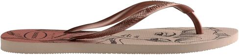 Havaianas Women Slim Princess Flip Flop - Sleeping Beauty Sandals - Ballet Rose/Golden Blush, 6 in Saudi Arabia
