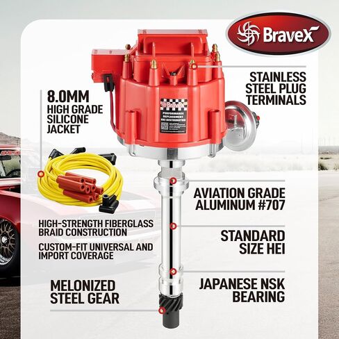 Voltstorm Performance Hei Ignition Distributor Compatible with Chevy GM SBC BBC 9000RPM V8 65k Coil 283 305 307 327 350 400 Small Blocks and 396 427 454 Big Blocks in Kuwait