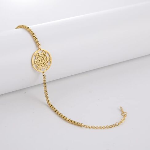 Metatron's Cube Bracelet for Men Women Archangels King Solomon Seal Coin Link Bracelet Stainless Steel Geometry Hollow Out Chains for Men Amulet Jewelry in Saudi Arabia