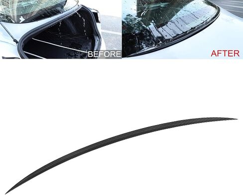 Replacement for 2017-2021 Rear Spoiler, Trunk Rain Water Deflector Window Spoiler Carbon Fiber in Saudi Arabia