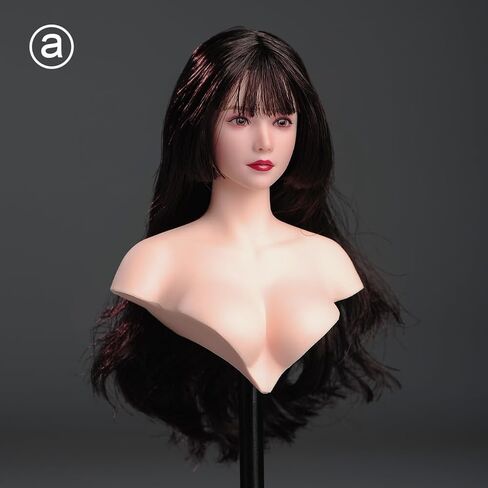 1/6 Scale Female Head Model Miniature Head Sculpt DIY Female Soldier Action Figure Head Carving Doll Head Model Fit for 12 inch Phicen TBLeague HT Body Figure in Saudi Arabia