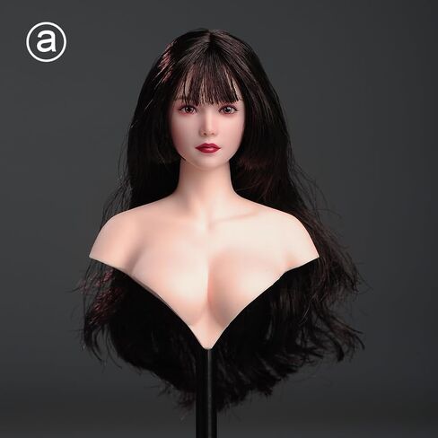 1/6 Scale Female Head Model Miniature Head Sculpt DIY Female Soldier Action Figure Head Carving Doll Head Model Fit for 12 inch Phicen TBLeague HT Body Figure in Saudi Arabia